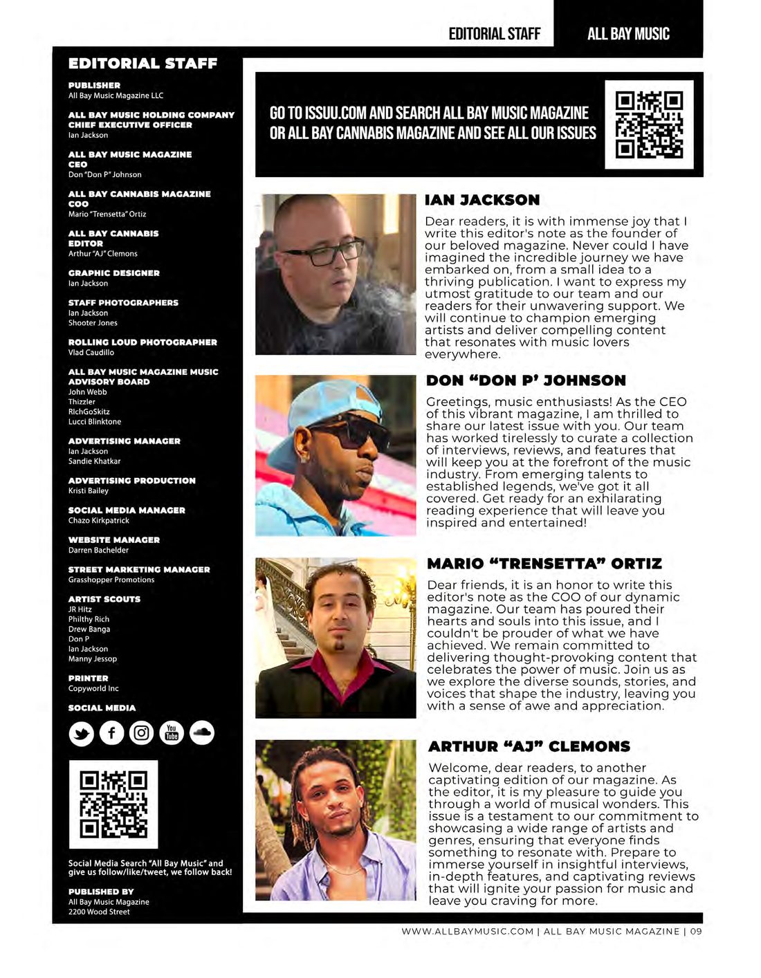 Editorial Staff & Editor’s Notes