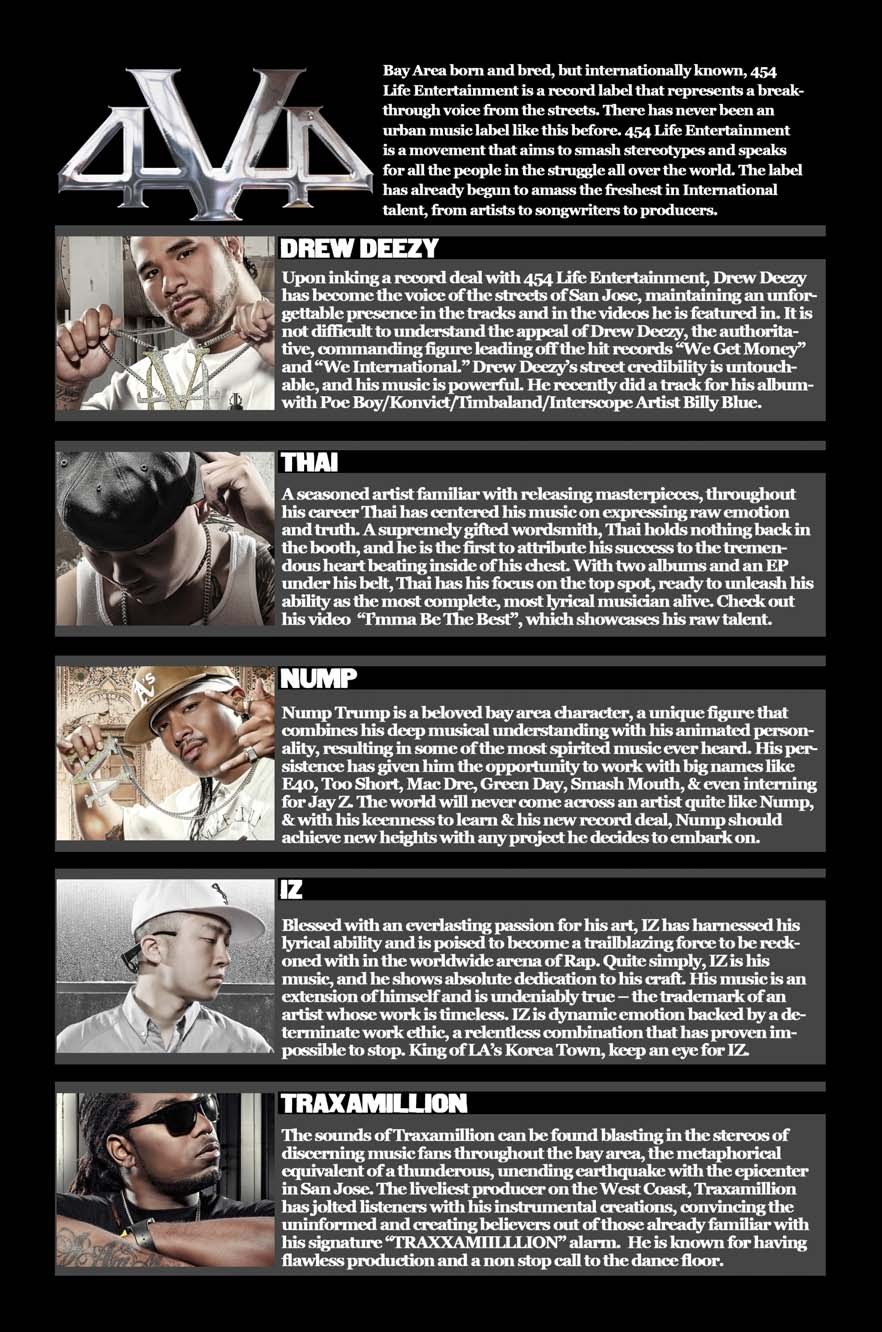 454 Life Entertainment — Artist Roster