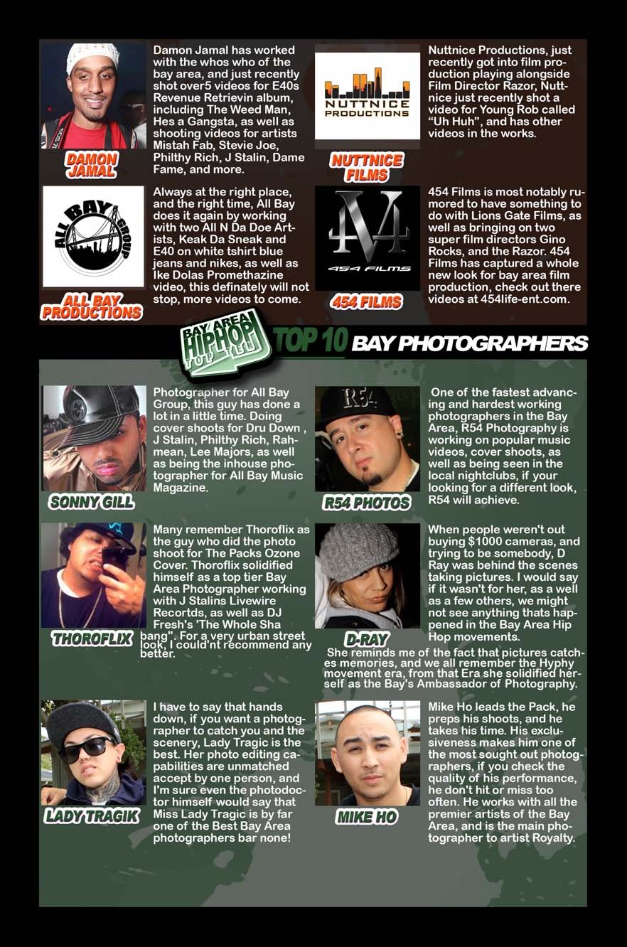 Directors (cont'd) / Top 10 Photographers