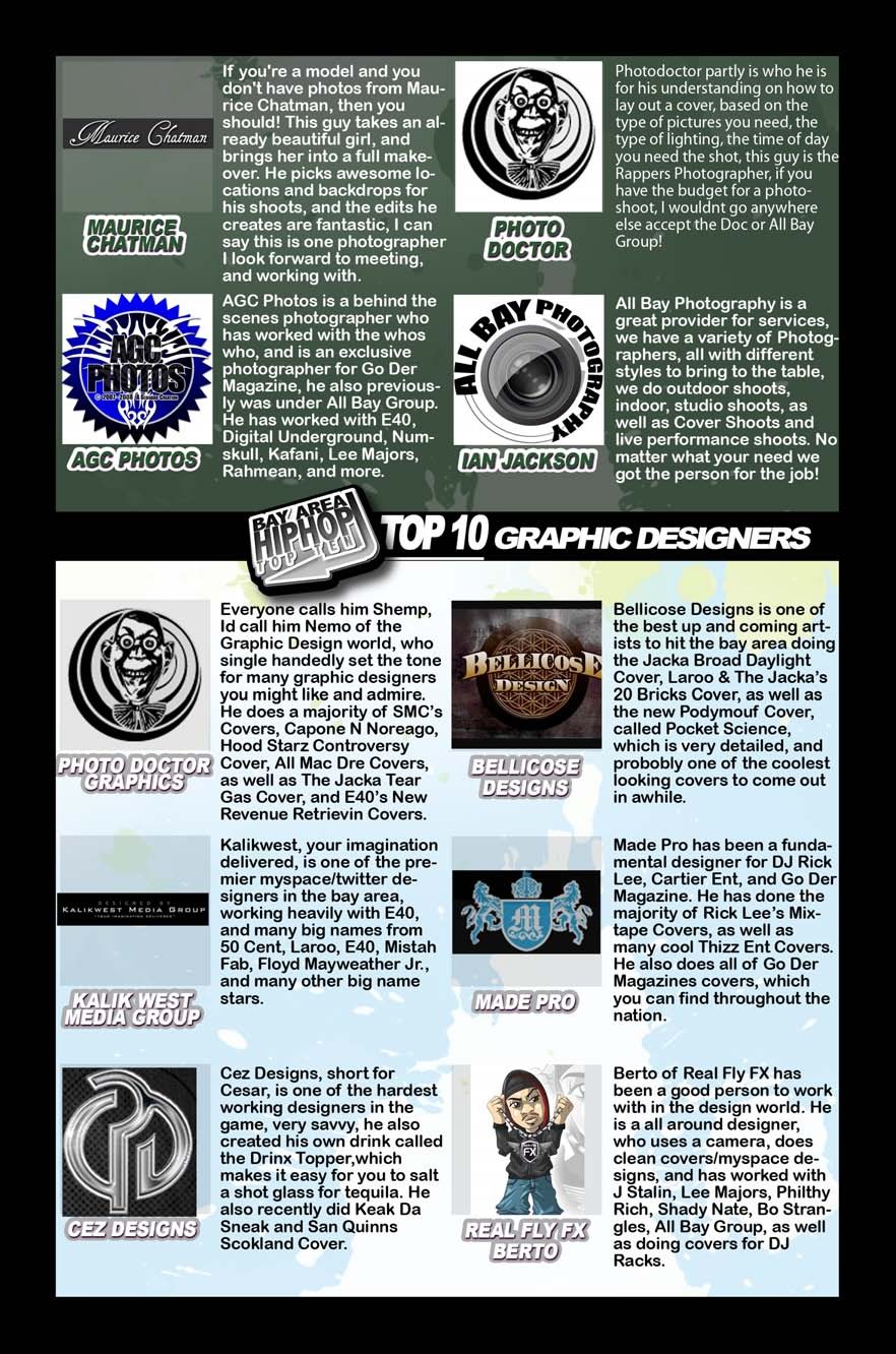 Photographers (cont'd) / Graphic Designers